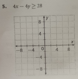 4x-4y≥ 28