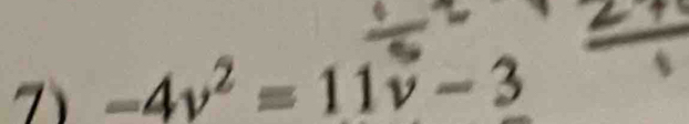 -4v^2=11v-3