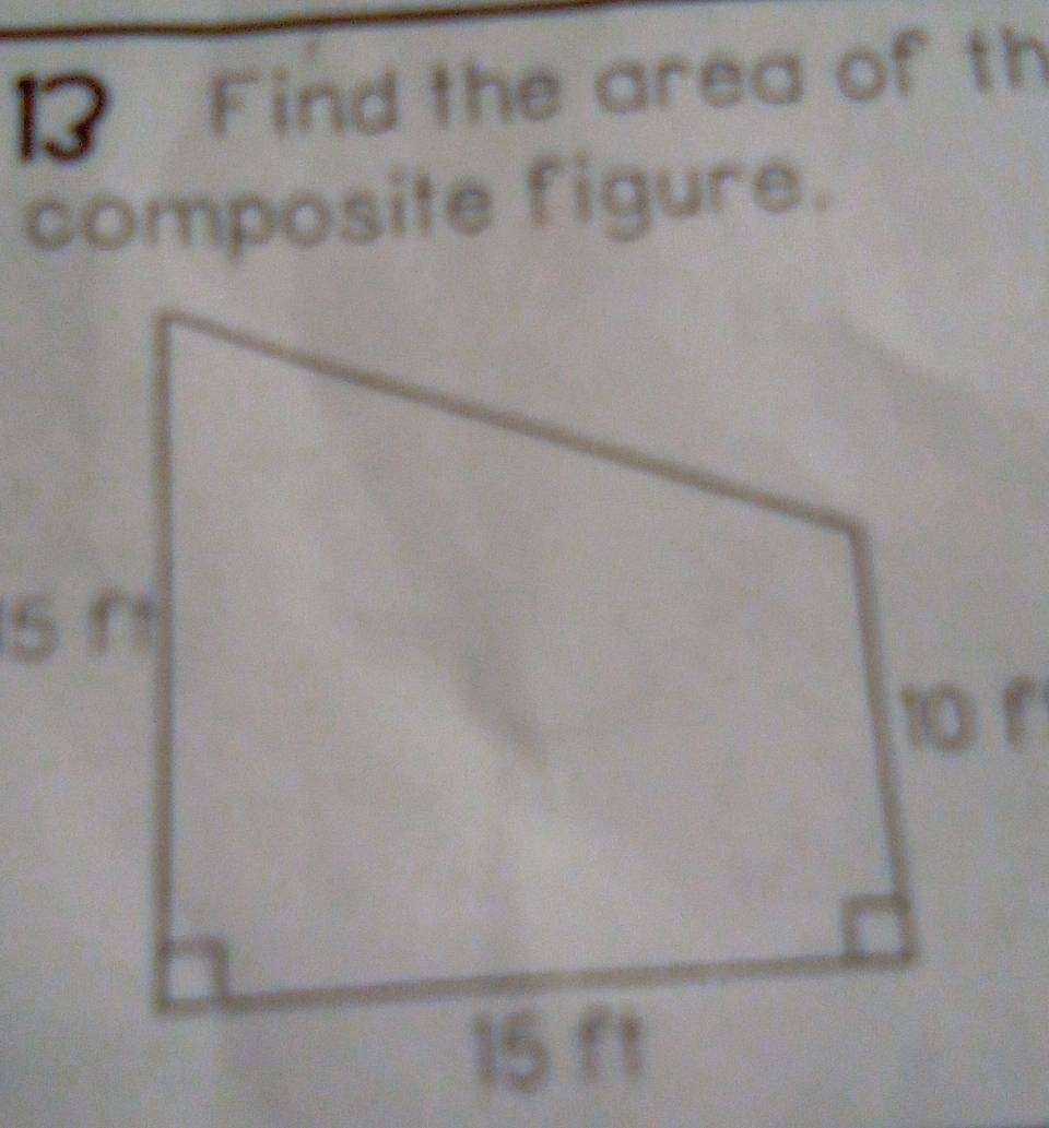 Find the area of th 
composite figure.