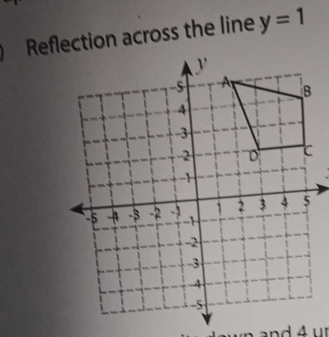 ) Reflection across the line y=1
n a n d 4 ur