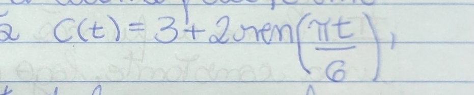 2 C(t)=3+2nen( π t/6 ),