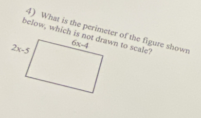 What is the perimeter of the figure showr