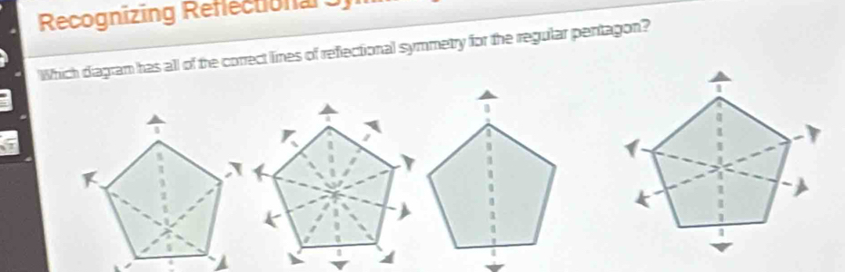 Solved: Recognizing Reflectional S Which diagram has all of the correct ...