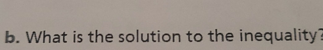 What is the solution to the inequality?