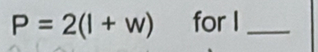 P=2(1+w) for I_