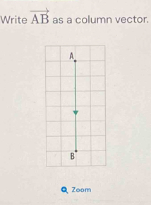 Write vector AB as a column vector. 
Zoom