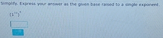 Simplify. Express your answer as the given base raised to a single exponent.
(1'')