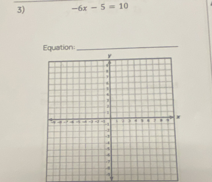 -6x-5=10
Equation:_