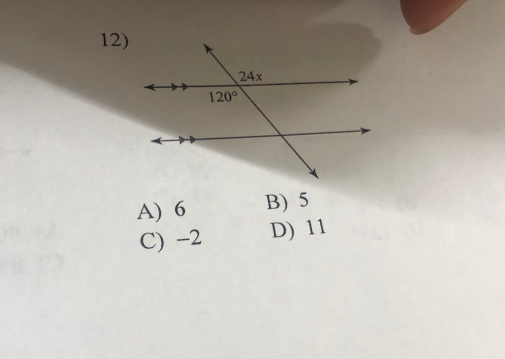 A) 6
B) 5
C) -2
D) 11