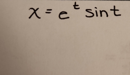 x=e^tsin t