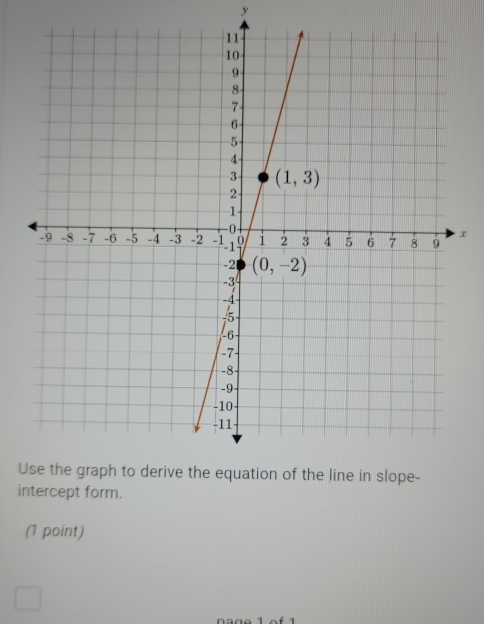intercept form.
(1 point)
na g e 1