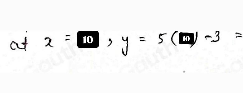 at x=□ , y=5(□ )-3=