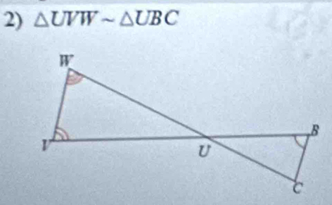 △ UVWsim △ UBC