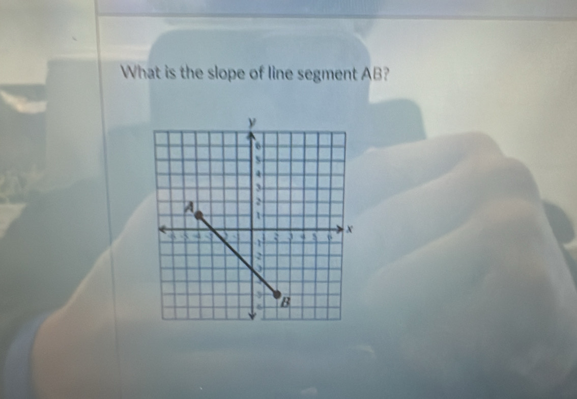 What is the slope of line segment AB?