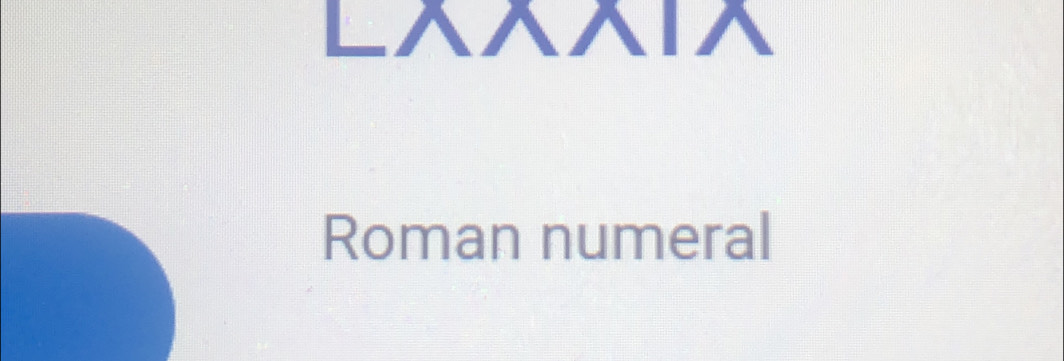 Roman numeral