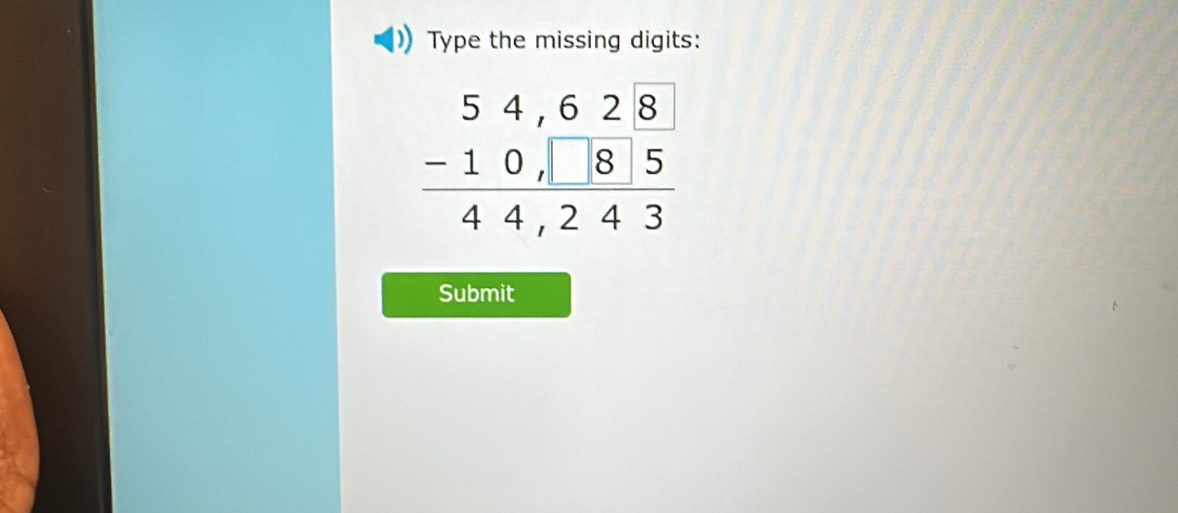 Type the missing digits:
Submit