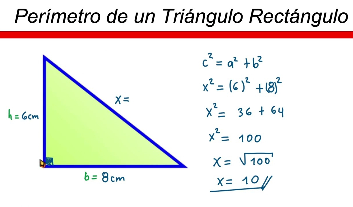 Perímetro de un Triángulo Rectángulo