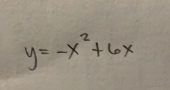 y=-x^2+6x