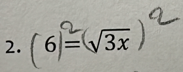 6 =√3x