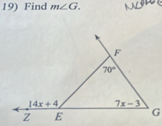 Find m∠ G.