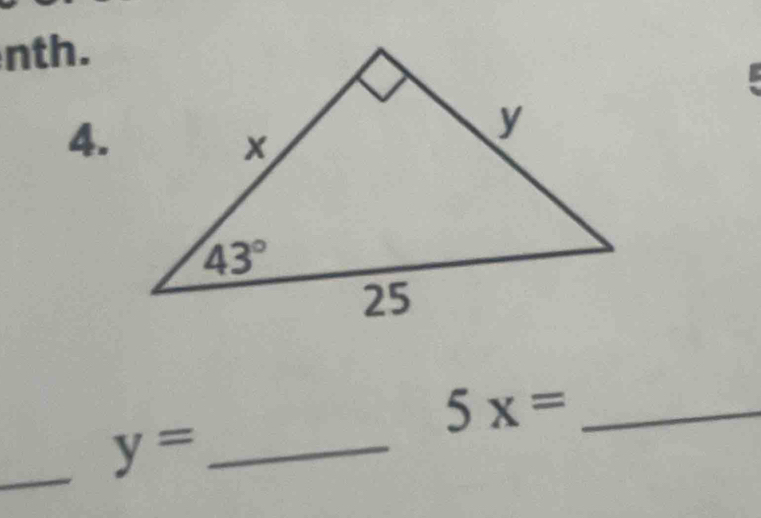 nth.
4.
5x= _
_ y= _