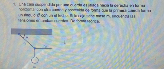 Resuelto:Una caja suspendida por una cuerda es jalada hacia la derecha ...