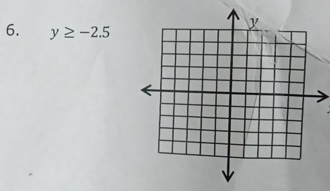 y≥ -2.5