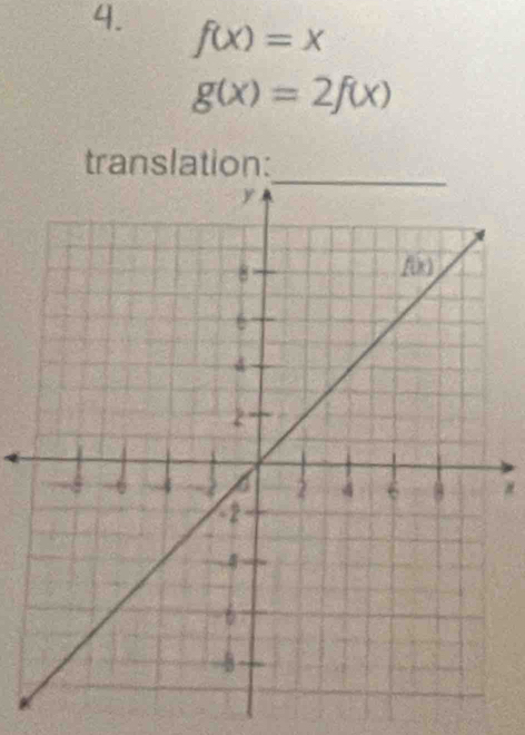 f(x)=x
g(x)=2f(x)
translation: