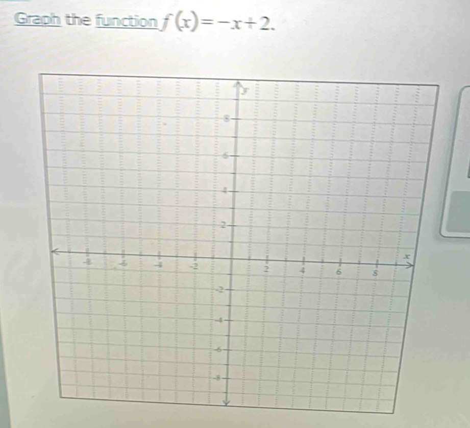 Graph the function f(x)=-x+2.