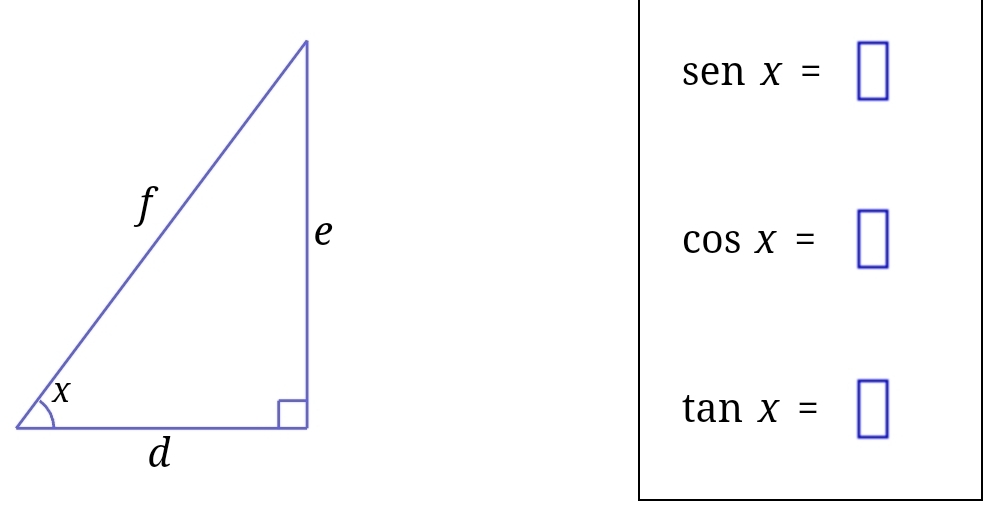 senx=□
cos x=□
tan x=□