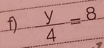  y/4 =8