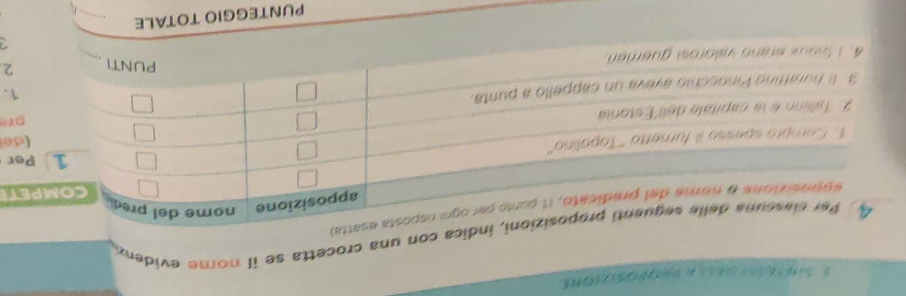 con una crocetta se il nome evidenz 
I 
r 
el 
re 
. 
2 
2 
PUNTEGGIO TOTALE