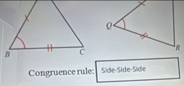 Congruence rule: Side-Side-Side