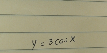 y=3cos x