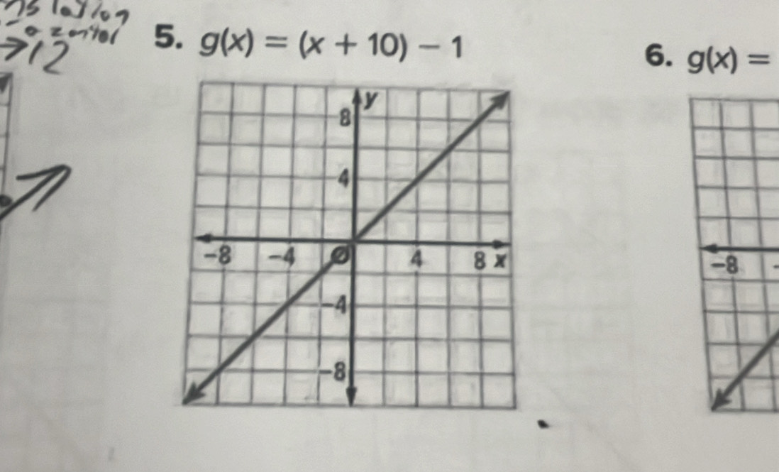 g(x)=(x+10)-1
6. g(x)=.