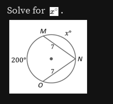 Solve for x°