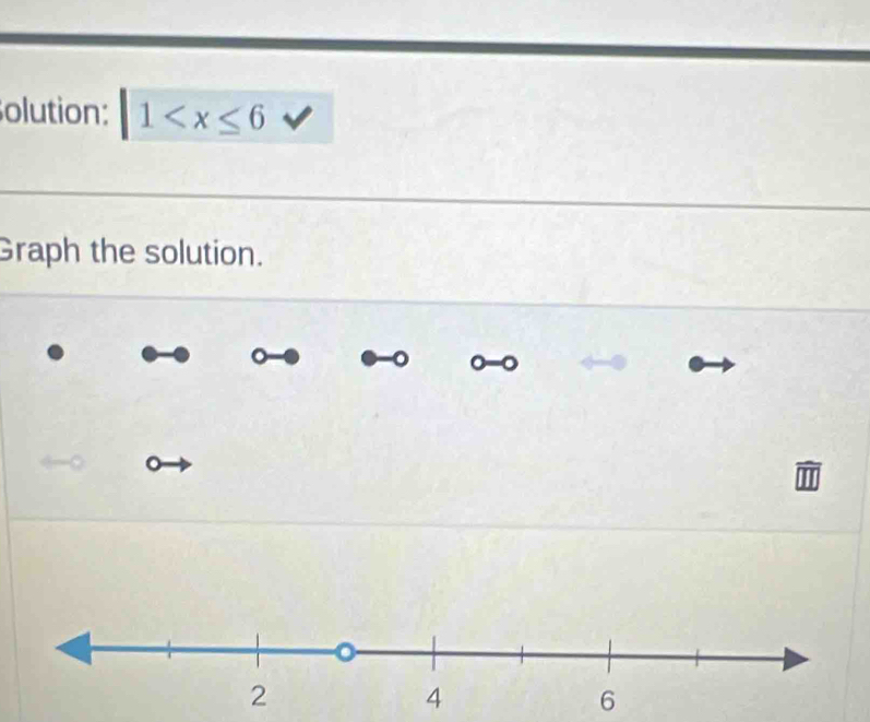 olution: |1
Graph the solution.