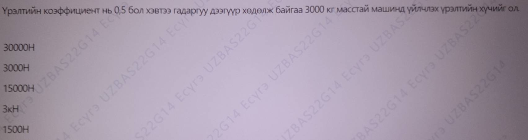 Υрзлтийн κоэφφициенτ ны
on
30000H
3000H
15000H
3kH
1500H