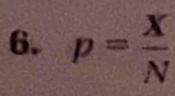 p= x/N 