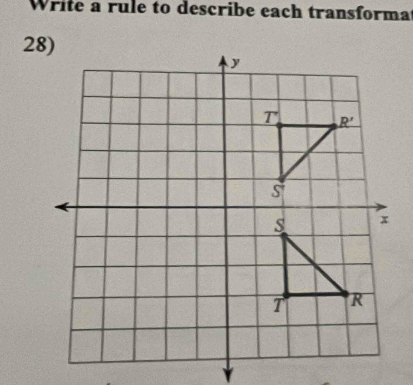 Write a rule to describe each transformat