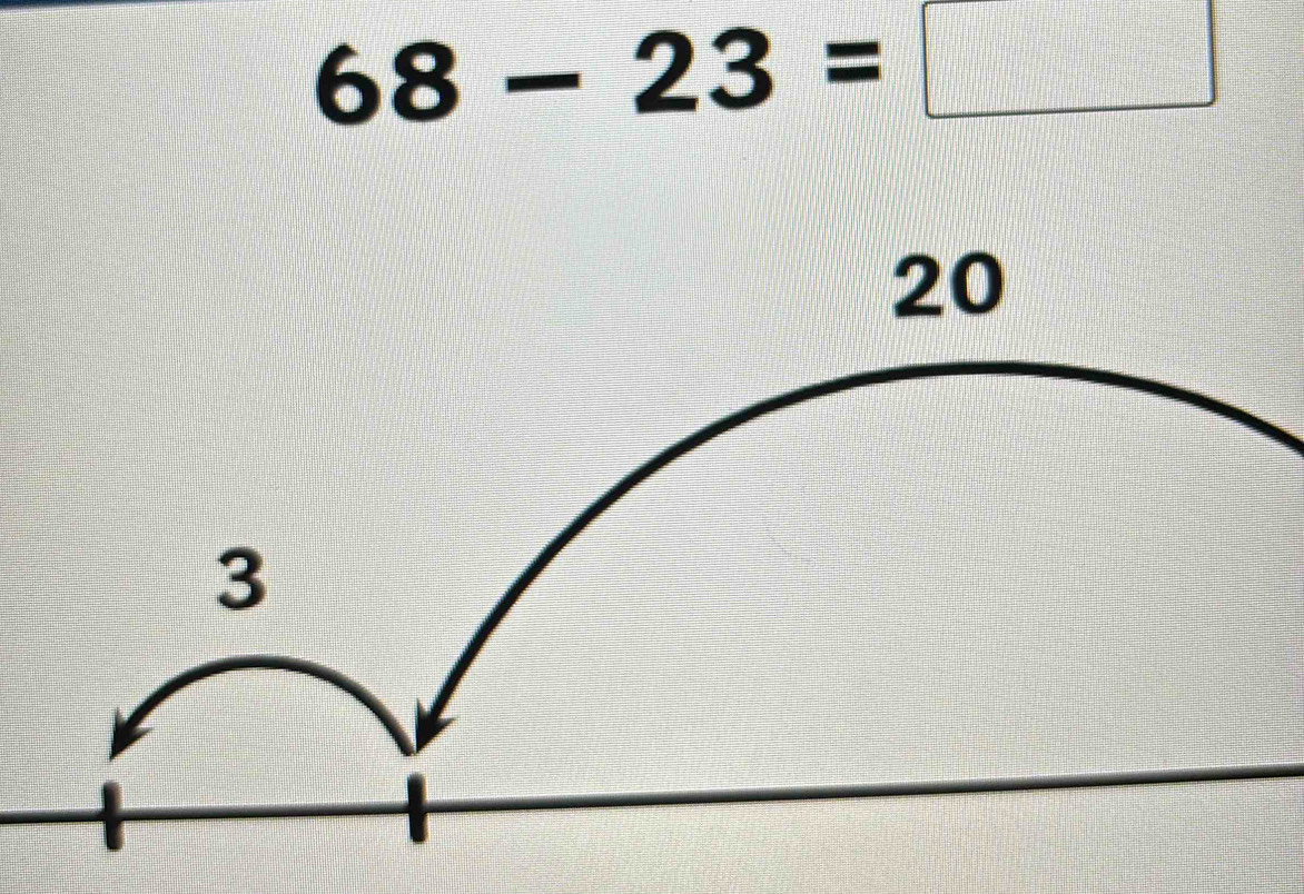 68-23=□