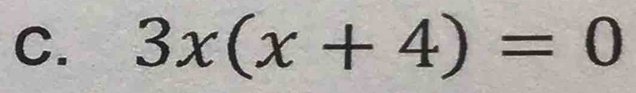 3x(x+4)=0