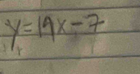 y=14x-7