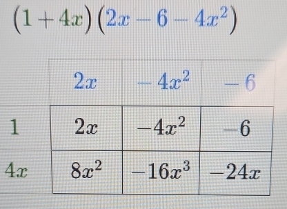 (1+4x)(2x-6-4x^2)
4