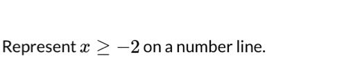 Represent x≥ -2 on a number line.