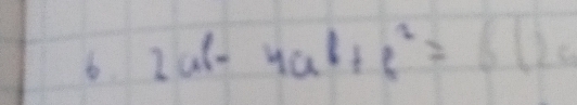 2al-4al+e^2=6()c