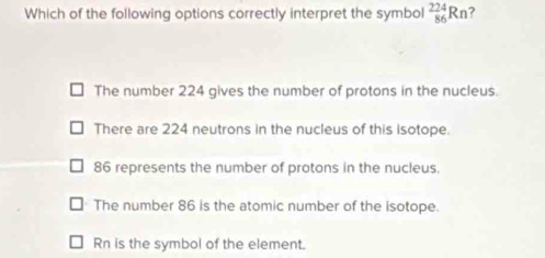 Solved: Which of the following options correctly interpret the symbol ...
