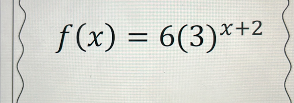 f(x)=6(3)^x+2