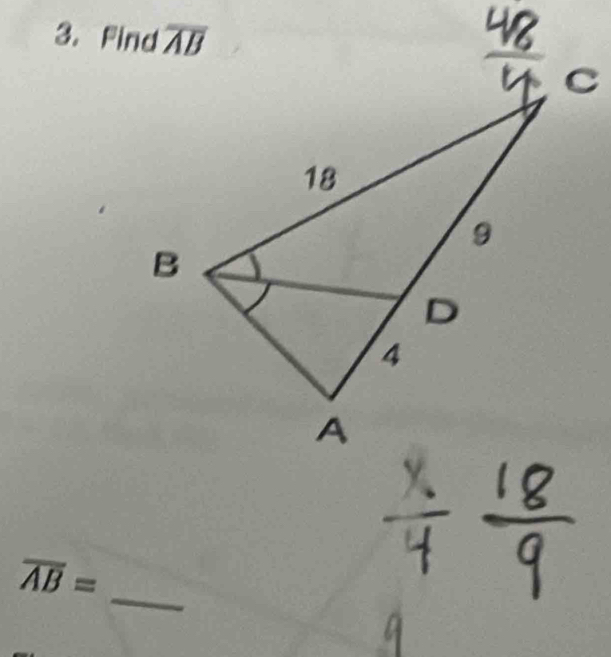 Find
_
overline AB=