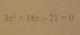 3x^2+18x-21=0